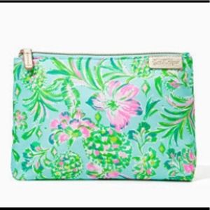 NWT/NIP Lilly pulitzer pouch Surf blue Oh Diamond girl folia